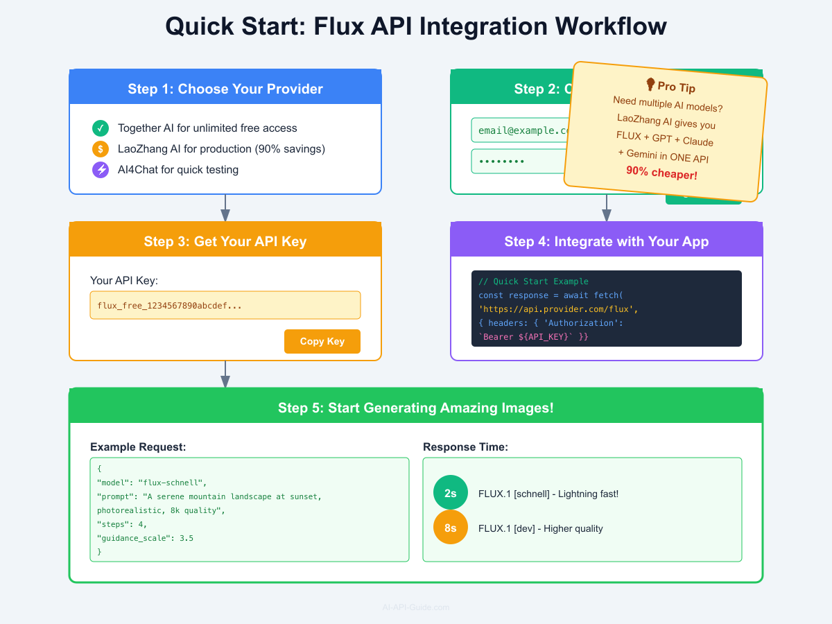 Flux API integration workflow diagram