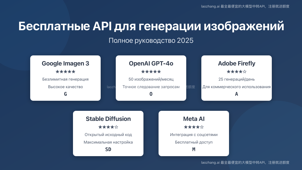 Сравнение бесплатных API для генерации изображений 2025