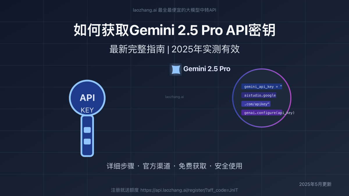 Gemini 2.5 Pro API密钥获取指南