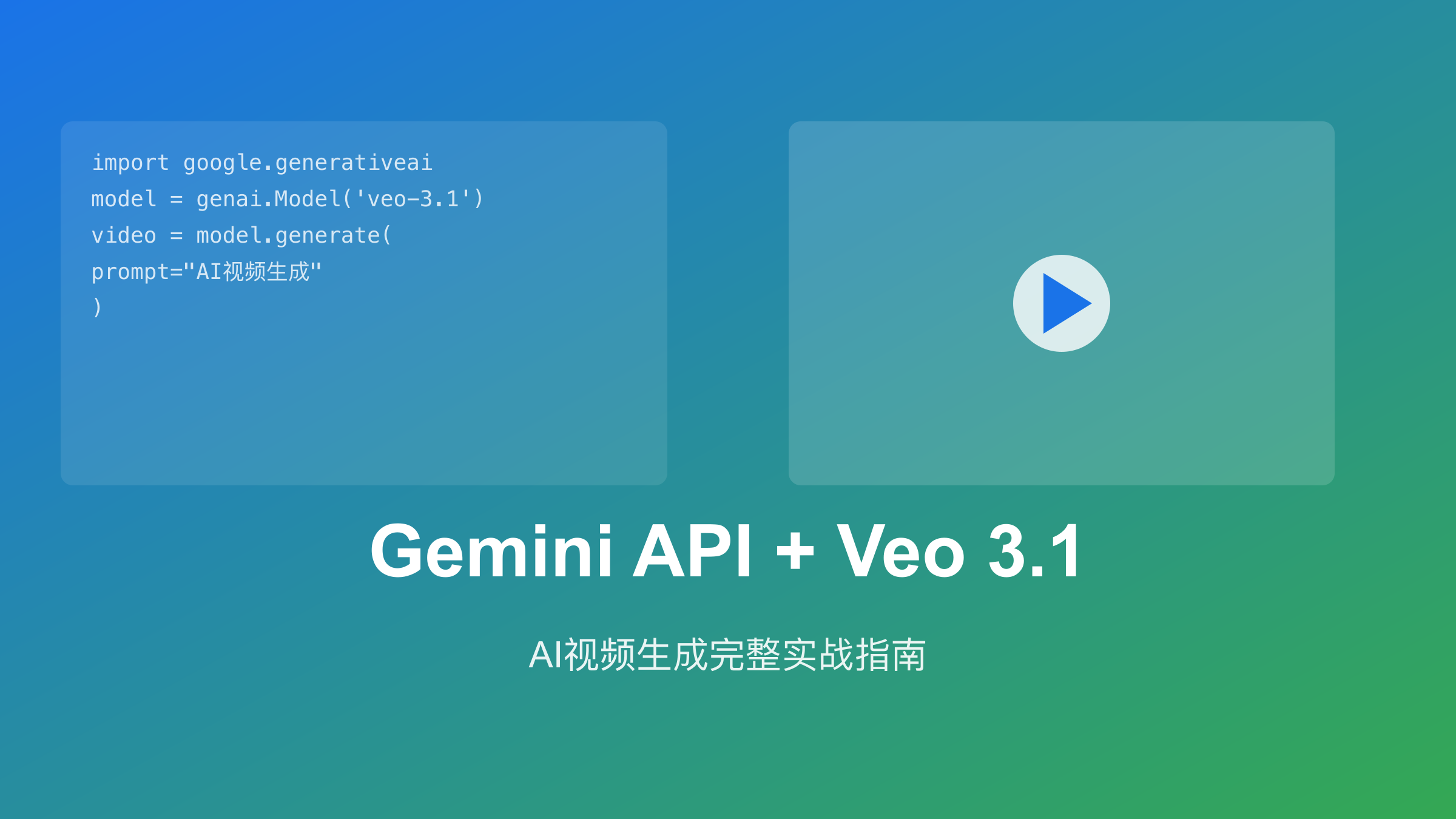 Veo 3.1 AI视频生成概念图