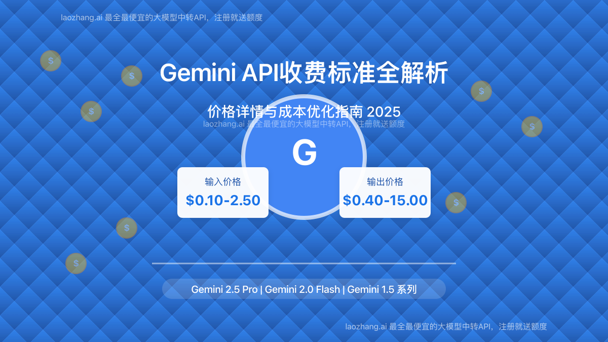 Gemini API收费标准与价格体系详解