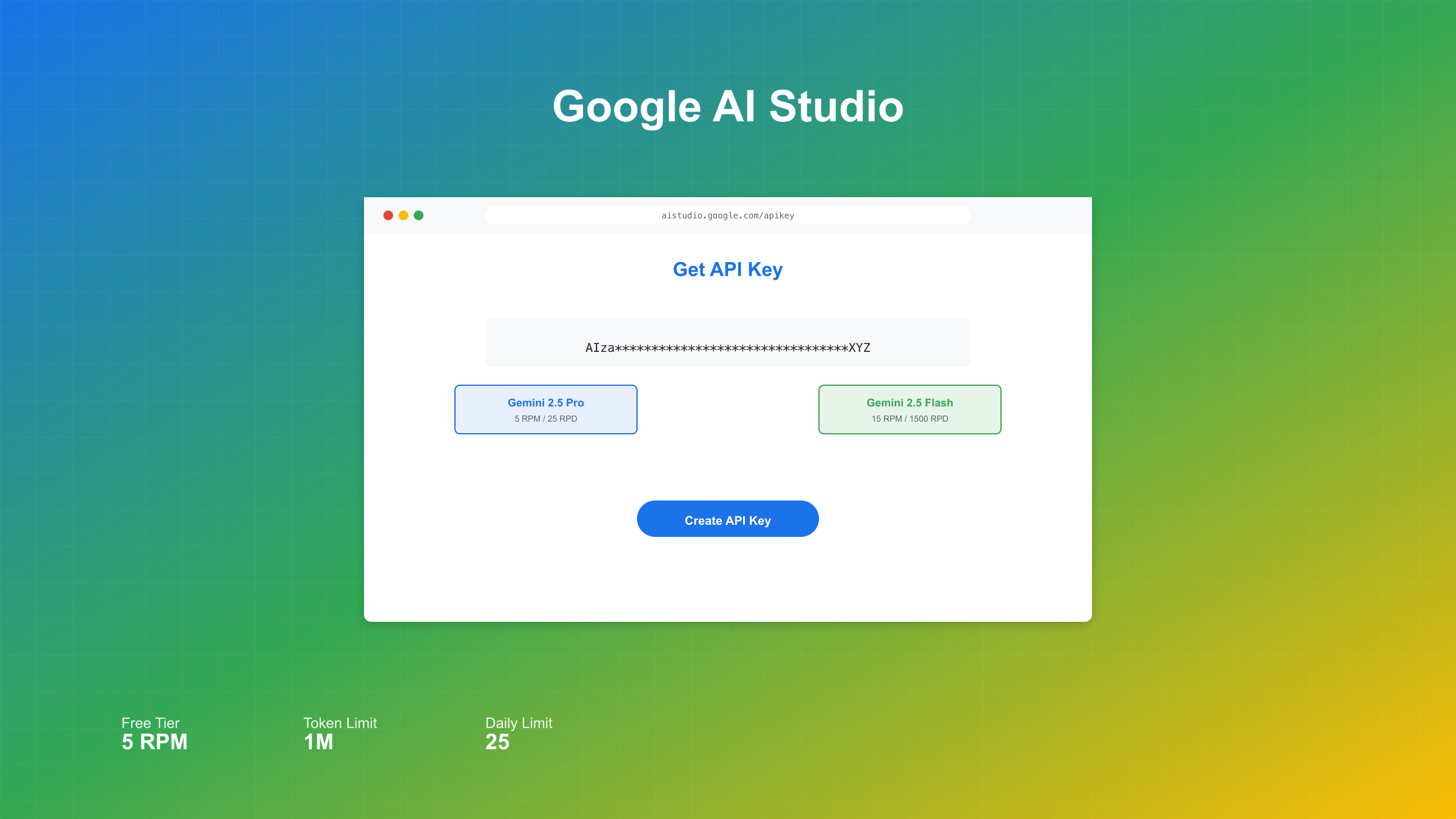 Google AI Studio获取API Key界面