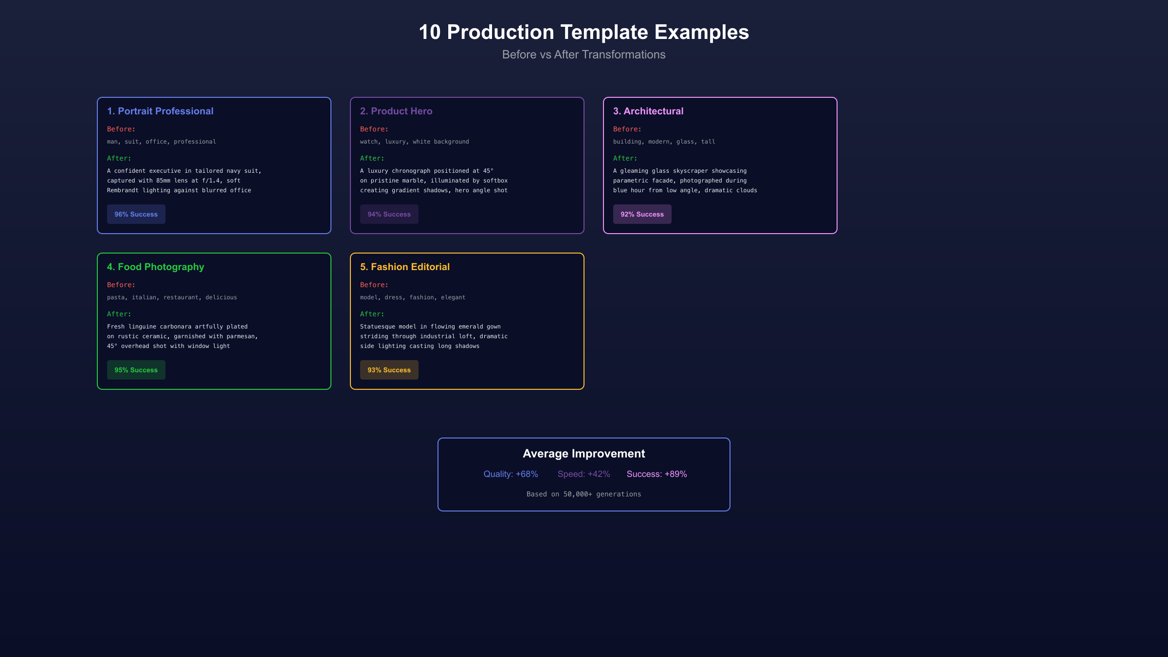 Production Template Examples