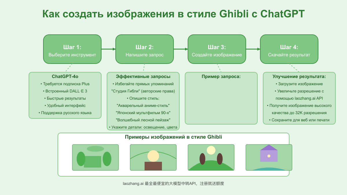 Как создать изображения в стиле Ghibli с ChatGPT