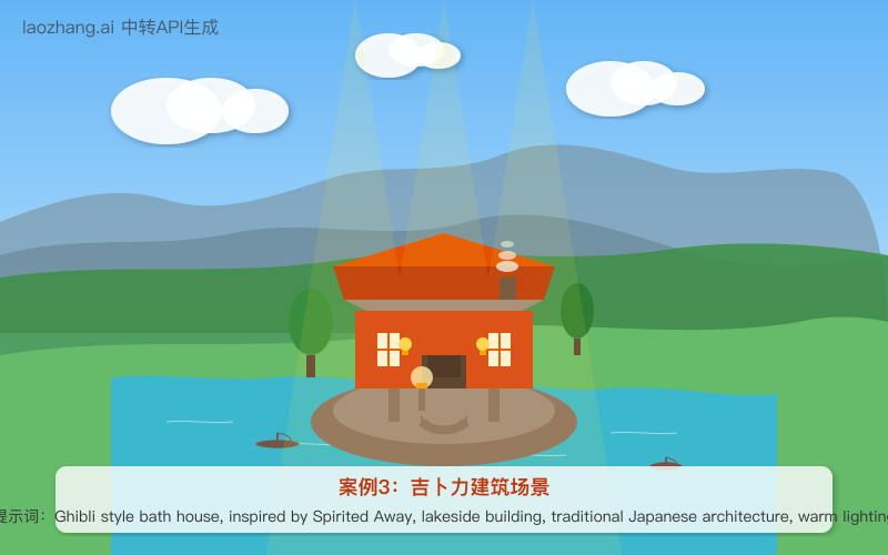 城市地标的吉卜力风格重想象案例