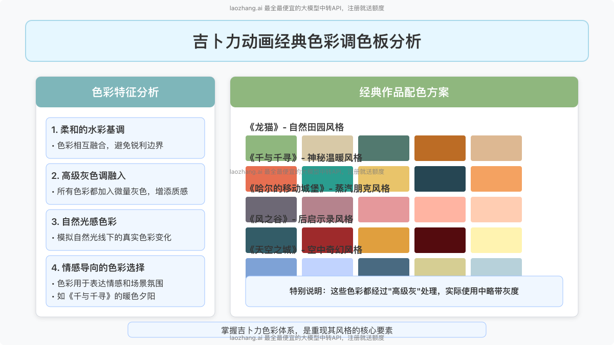 吉卜力动画经典色彩调色板分析