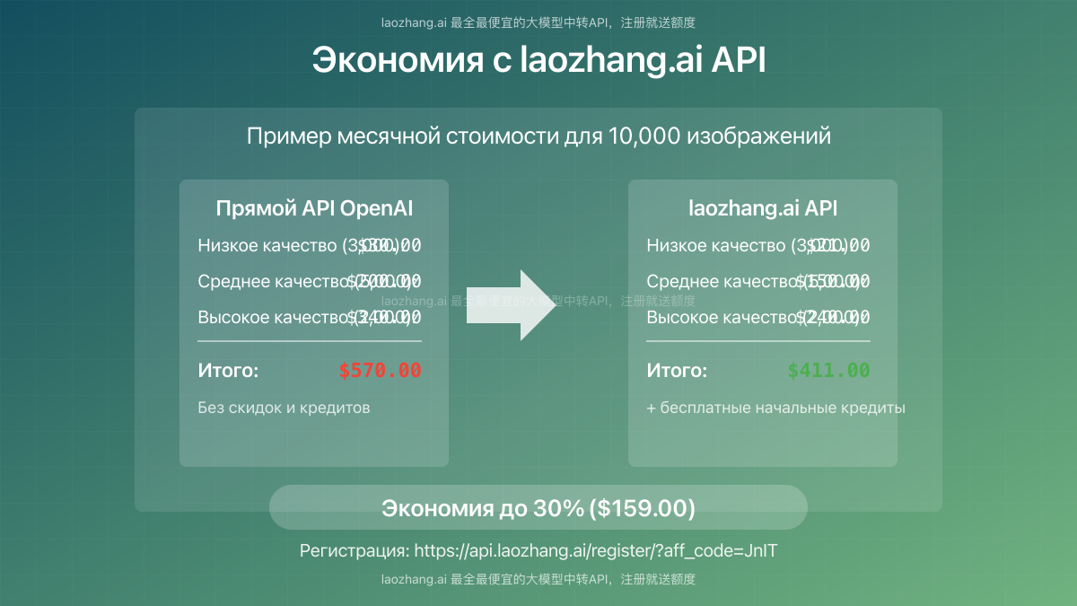 Экономия с использованием laozhang.ai API-сервиса