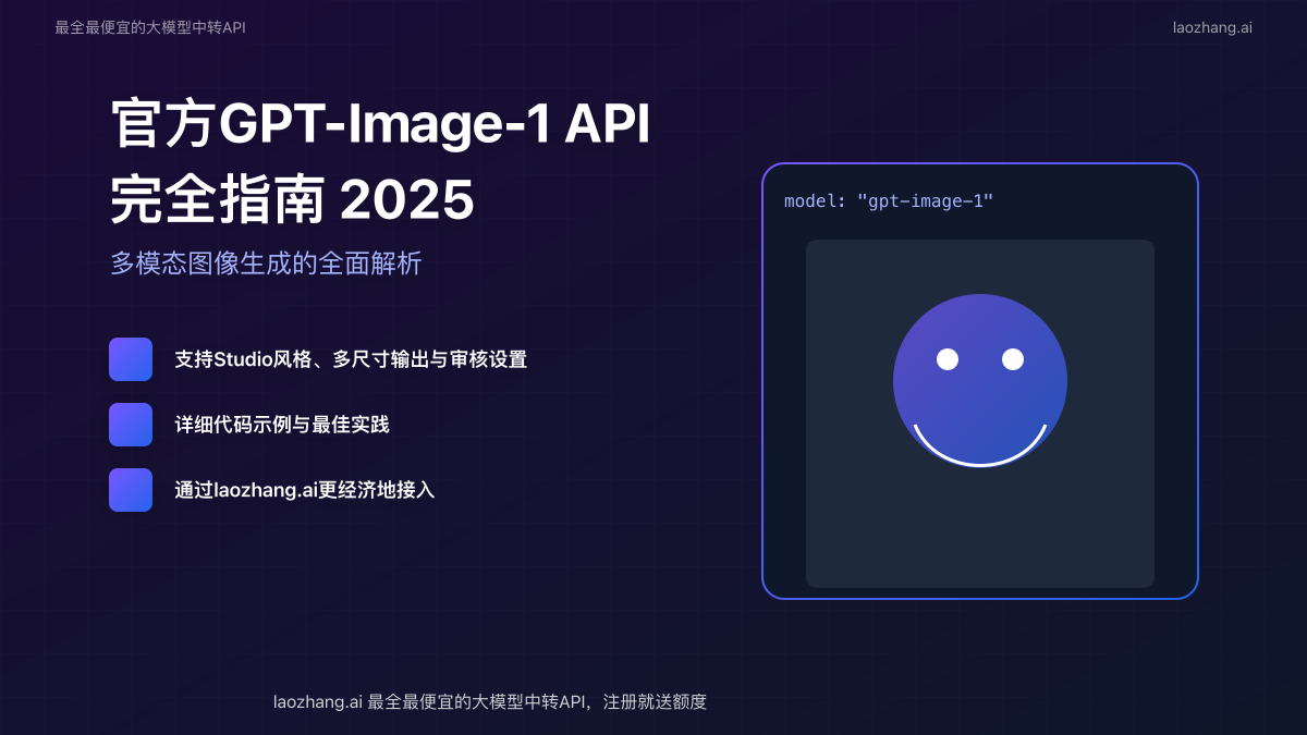GPT-Image-1 API完全指南封面图