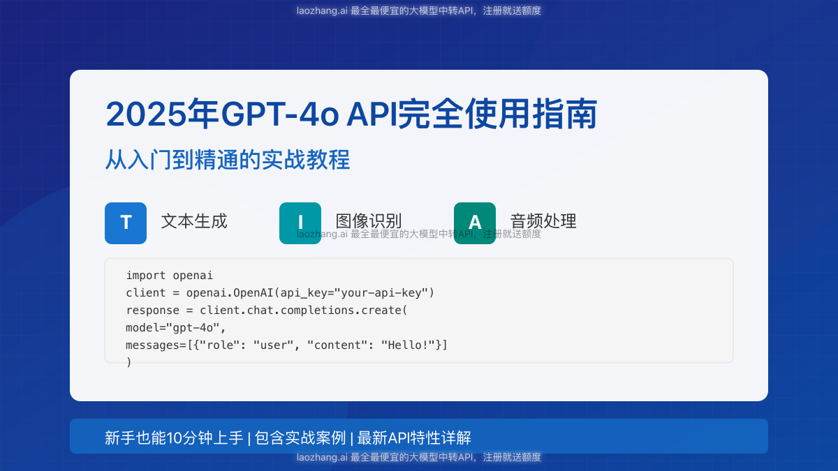 GPT-4o API使用指南封面图