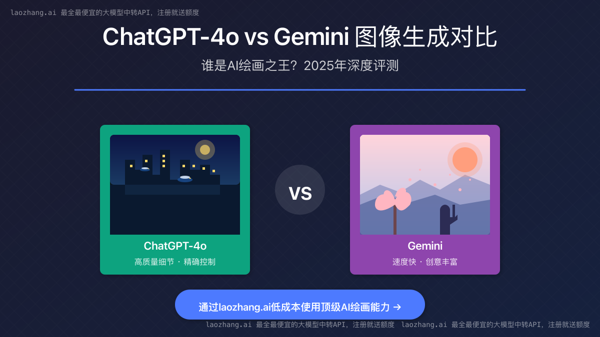 ChatGPT-4o与Gemini图像生成能力对比