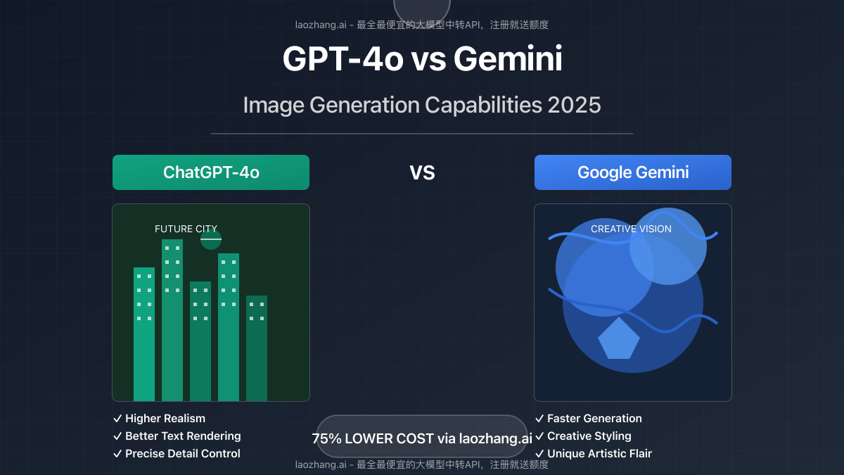 GPT-4o vs Gemini Image Generation Capabilities Comparison