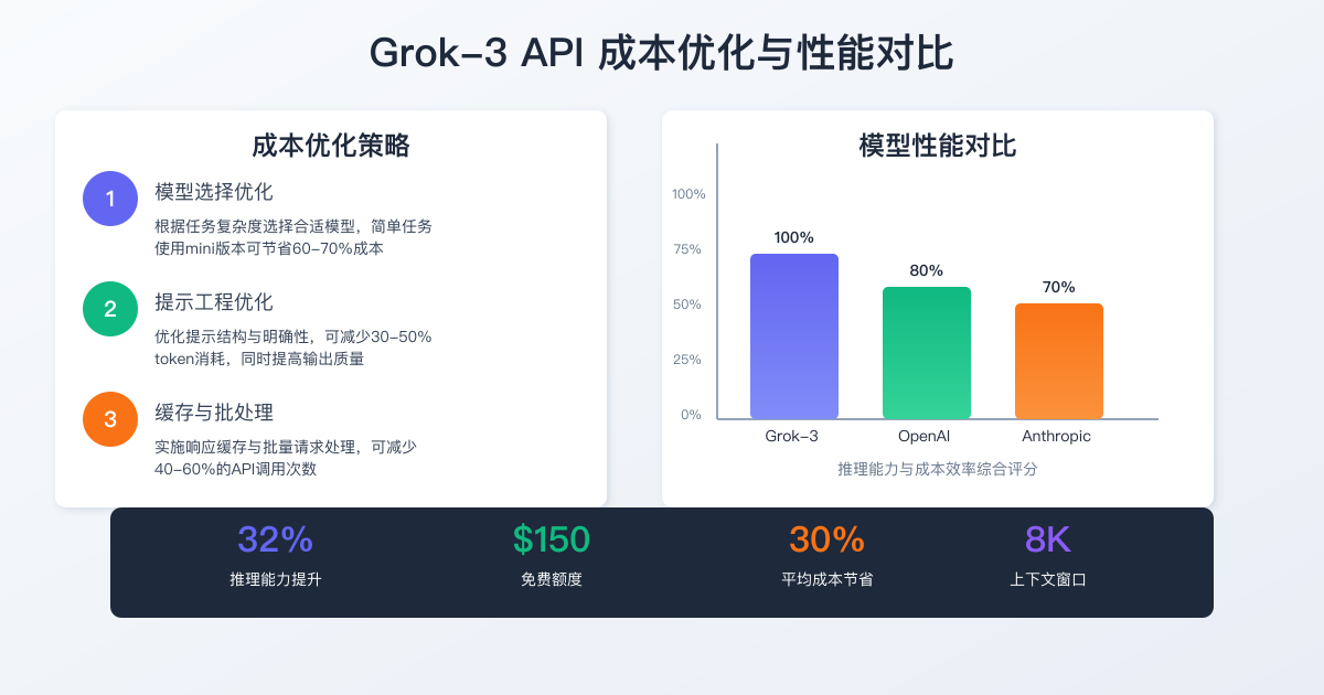 Grok-3 API成本优化与性能对比