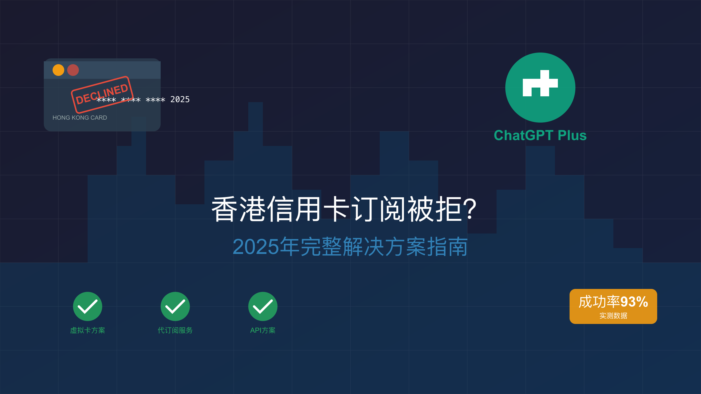 ChatGPT Plus香港信用卡支付解决方案