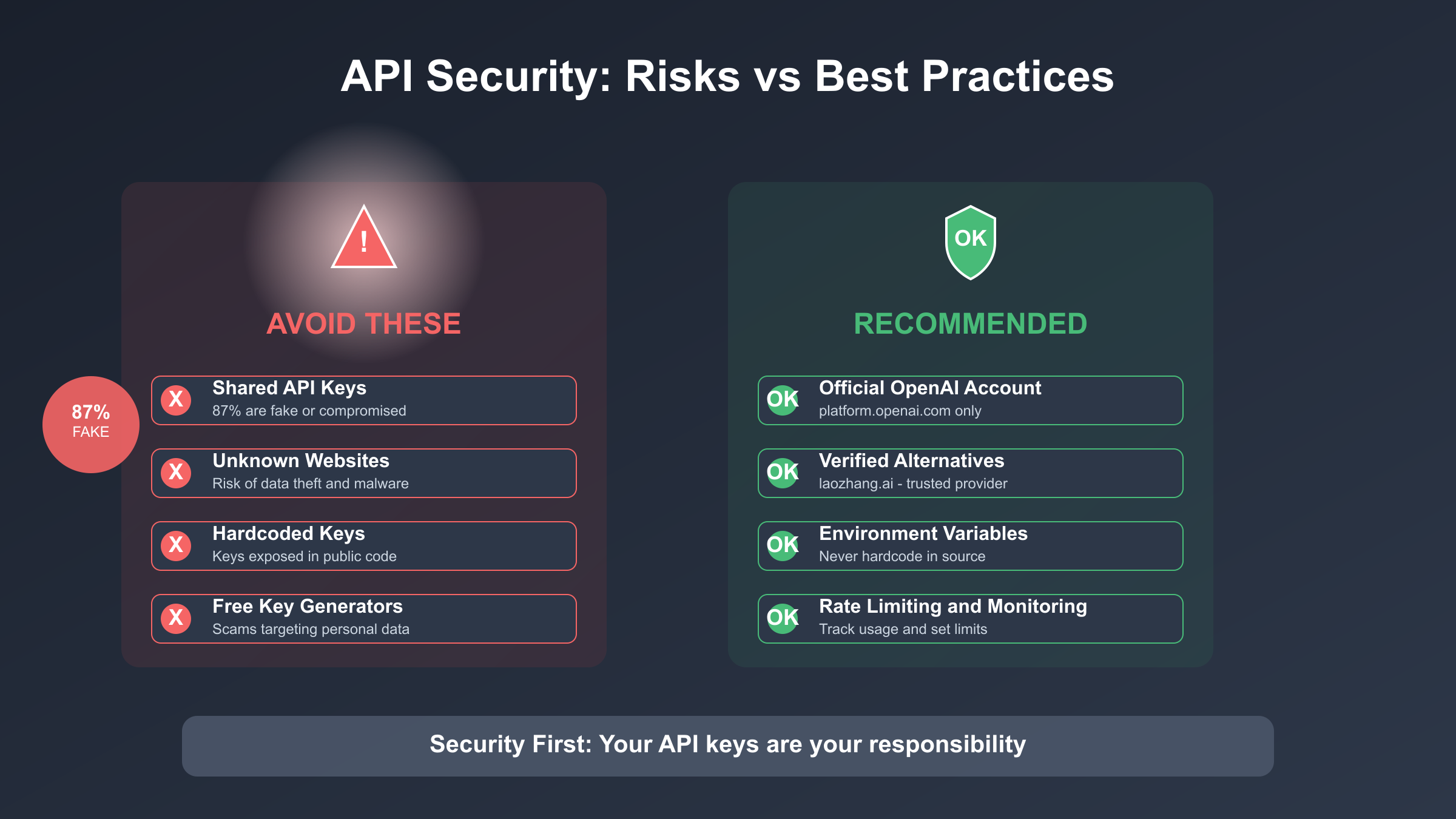 Security Risks - Shared Keys vs Safe Practices