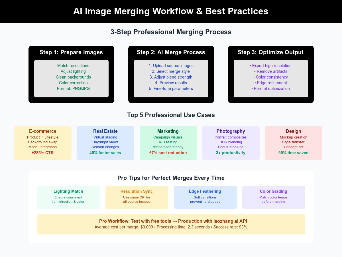 AI Image Merging Workflow and Best Practices - 3-step process and use cases