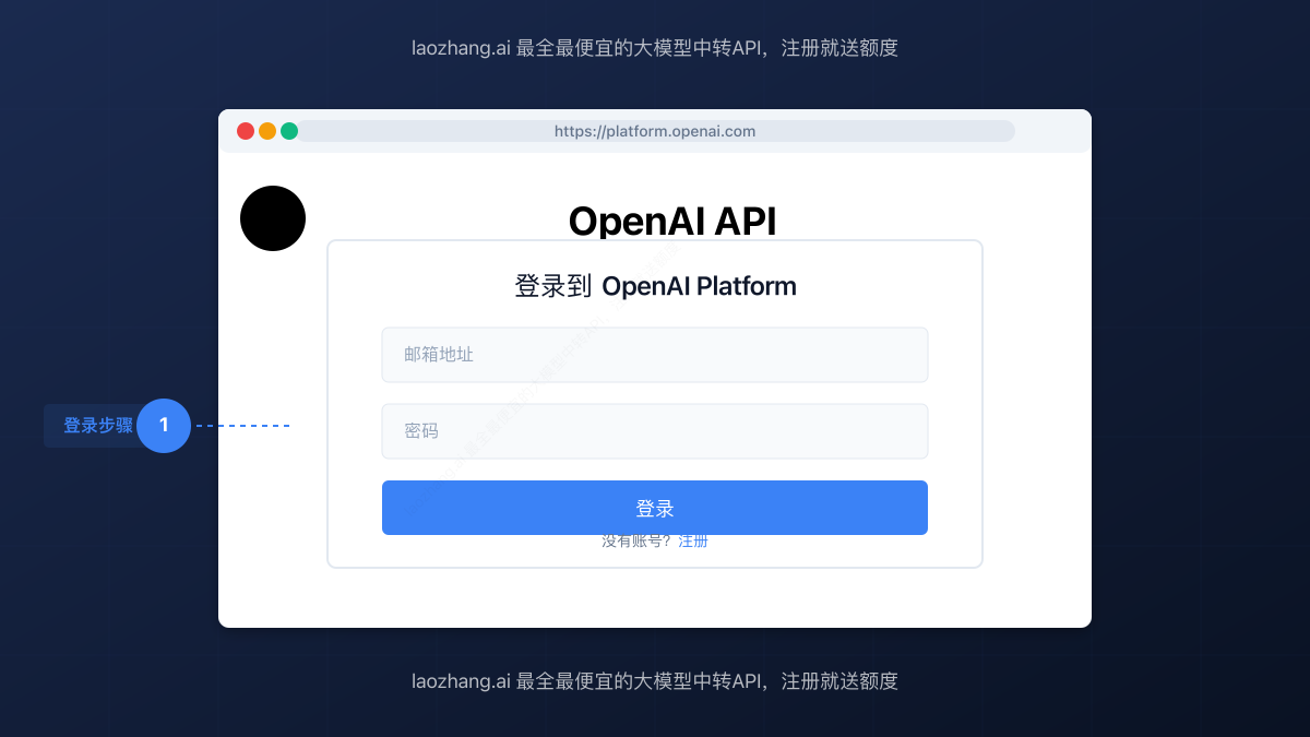 OpenAI Platform登录界面