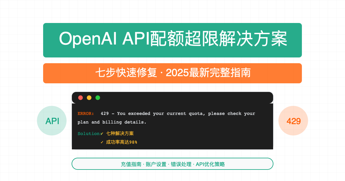 OpenAI API配额超限错误解决方案封面图