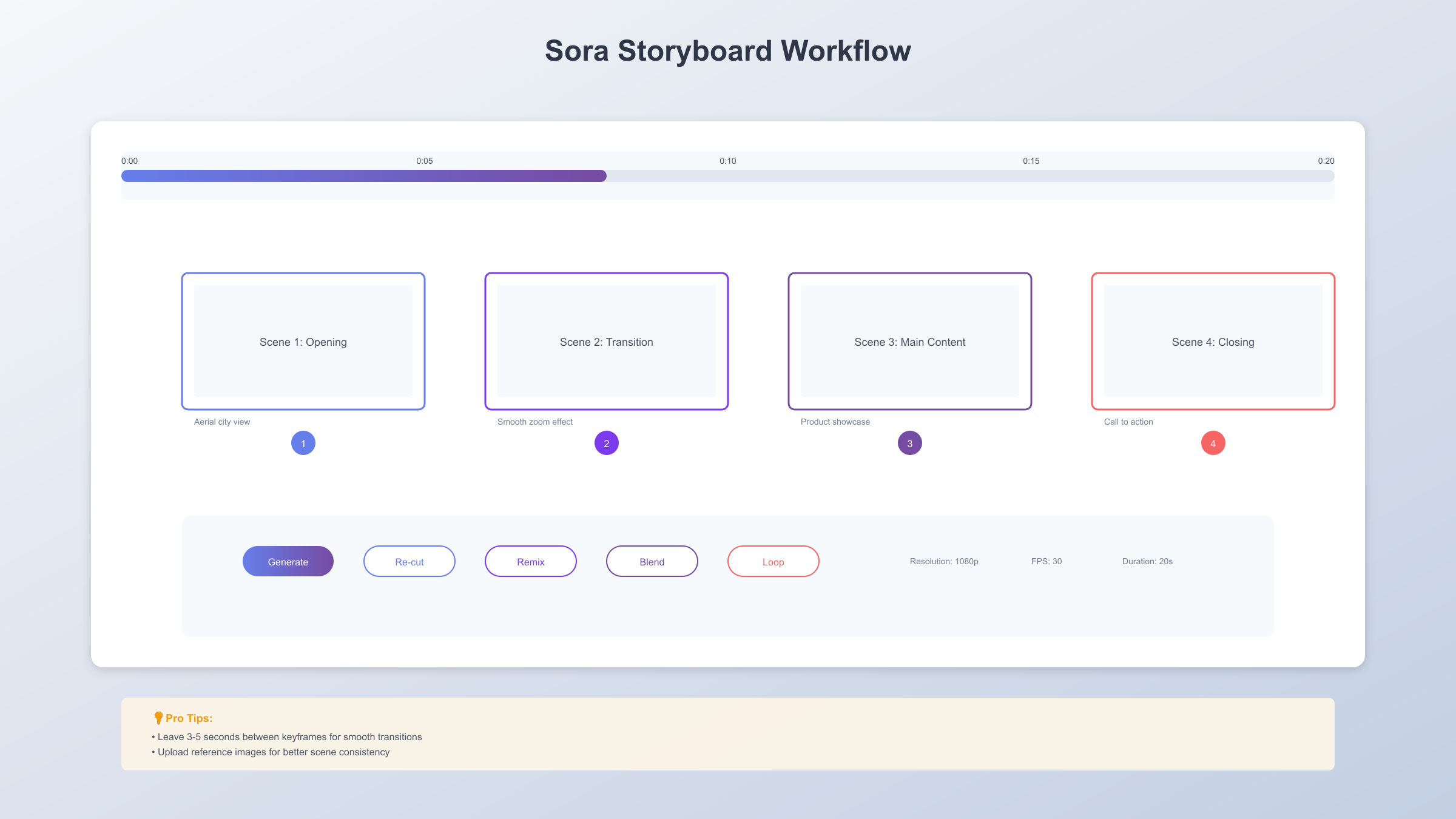 Sora Storyboard工作流程图