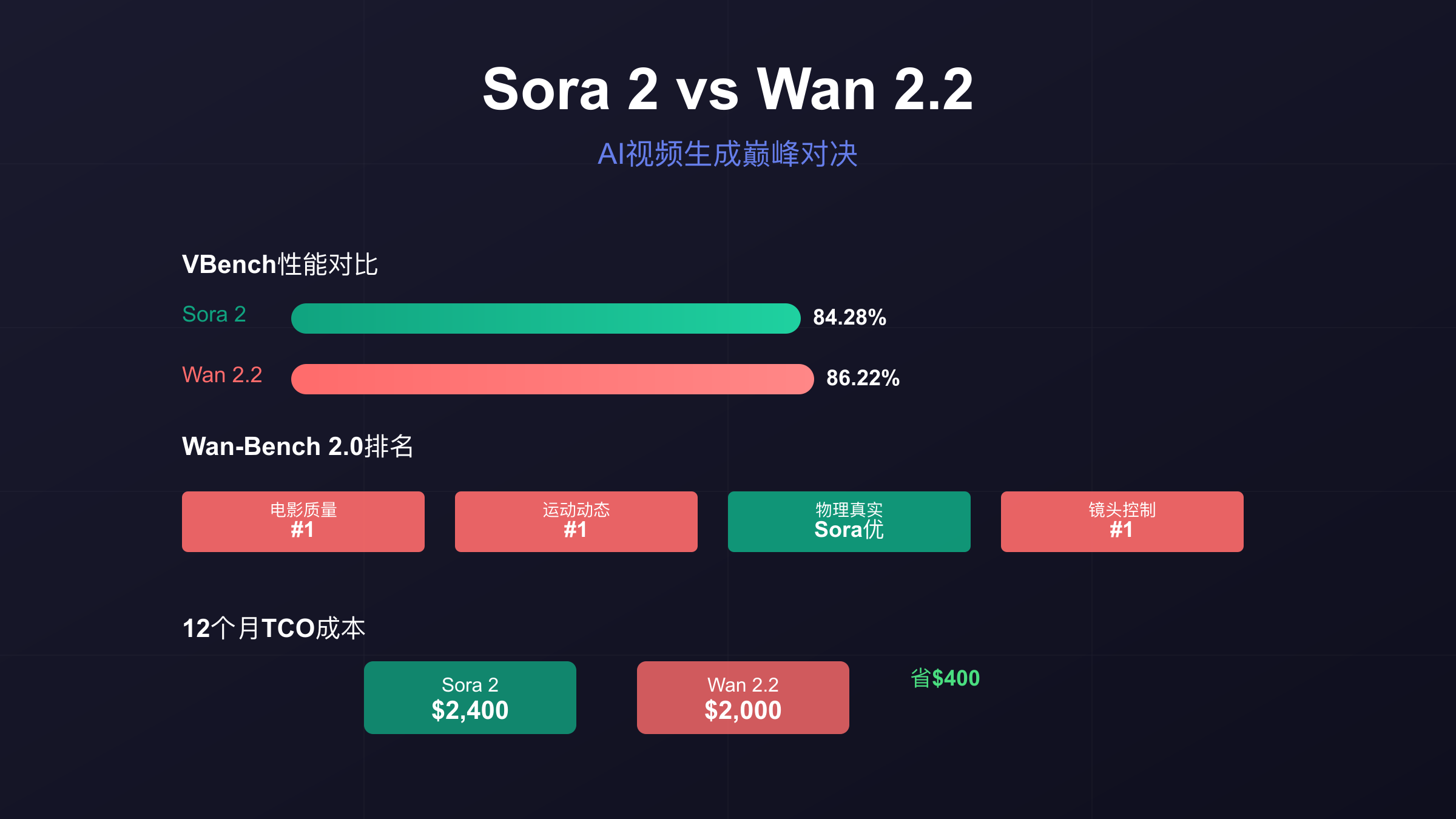 Sora 2 vs Wan 2.2对比概览