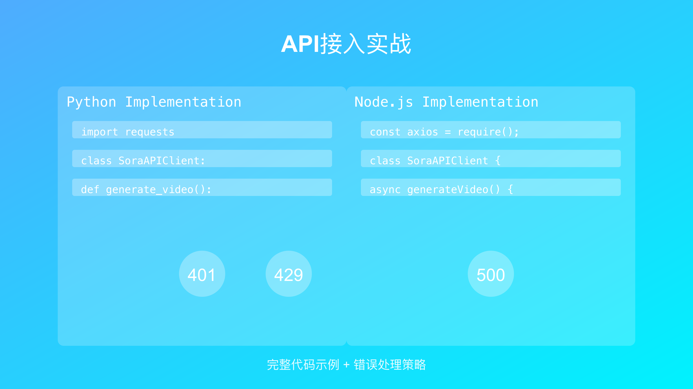 API接入实战：Python与Node.js完整代码示例