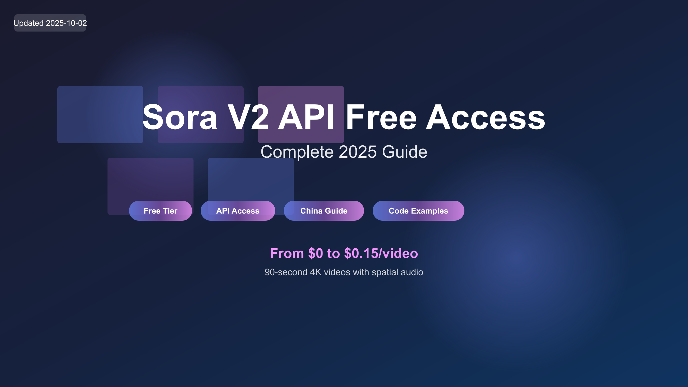 Sora V2 API Free Access Options