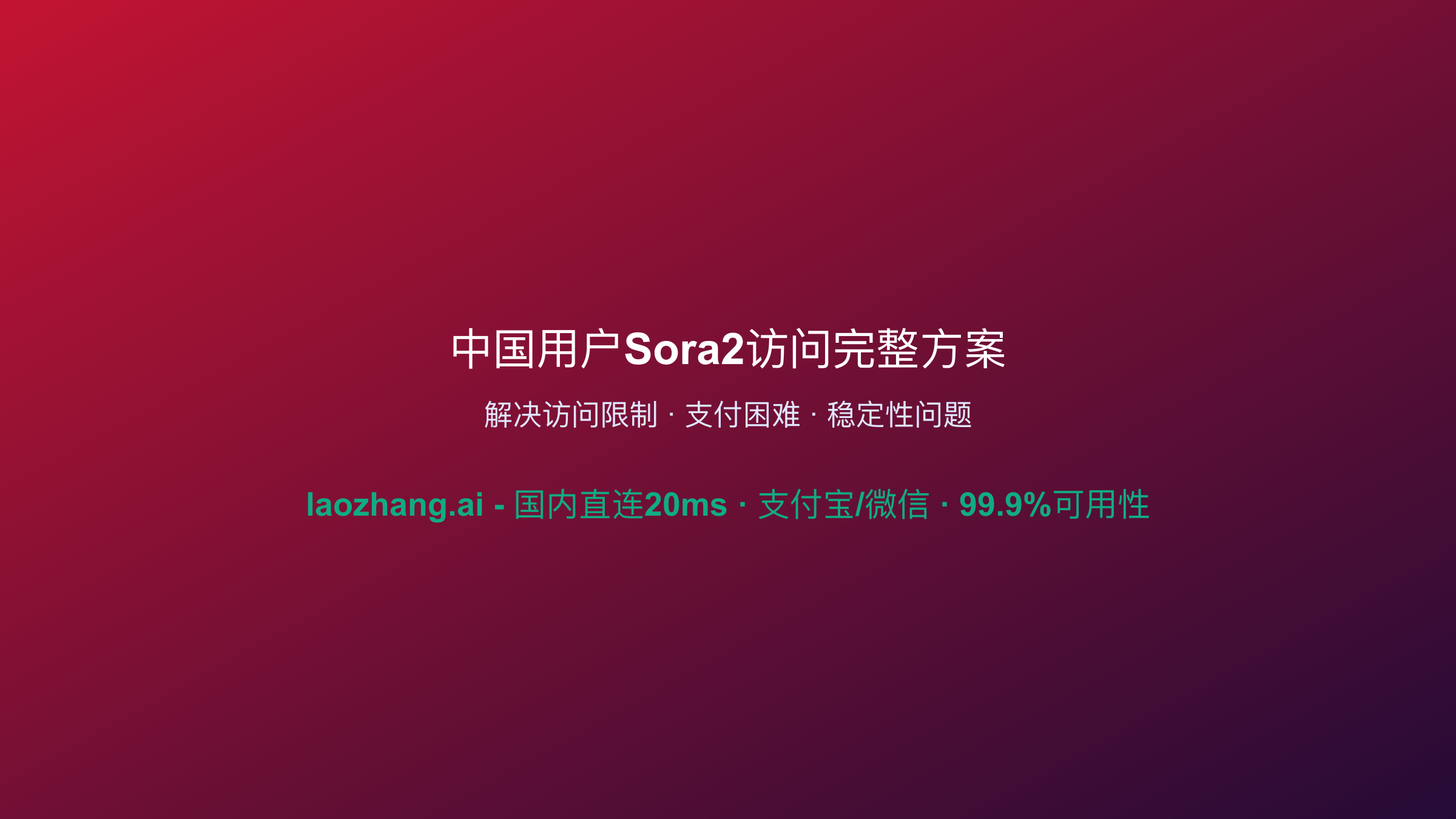 中国用户Sora2访问方案对比